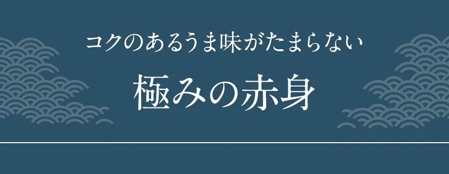 コクのあるうま味がたまらない極みの赤身