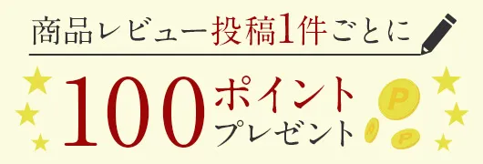 レビューで100ポイントプレゼント