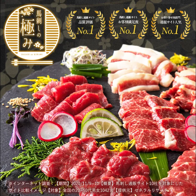馬刺しの極み|熊本産の本格馬刺し・馬肉 ギフトセットの通販